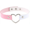 Generique Ras de cou Heart Duo Blanc-Rose